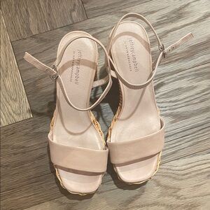 Anthropologie Jeffrey Campbell Blush Nude Ankle-Strap Sandals